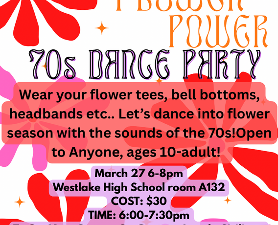Spring Flower Power 70s Dace Party 