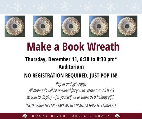 Make a Mini Book Wreath - Pop-Up Program