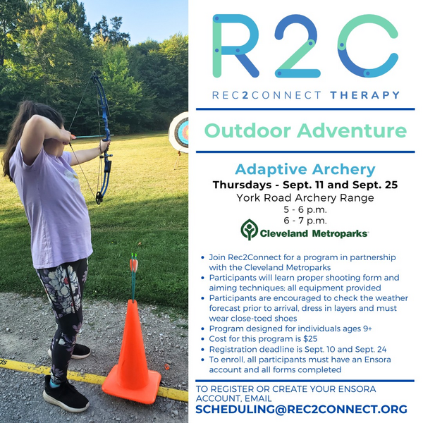 Rec2Connect and Cleveland Metroparks Adaptive Archery