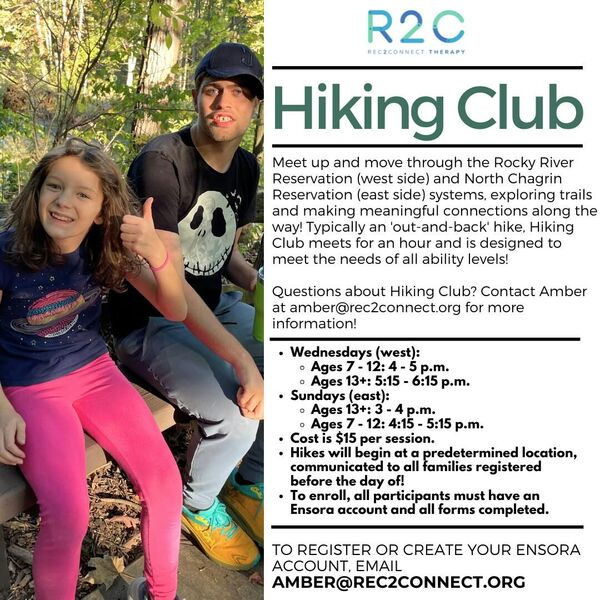 Rec2Connect's West Side Hike Club Ages 13+