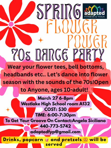 Spring Flower Power 70s Dace Party 